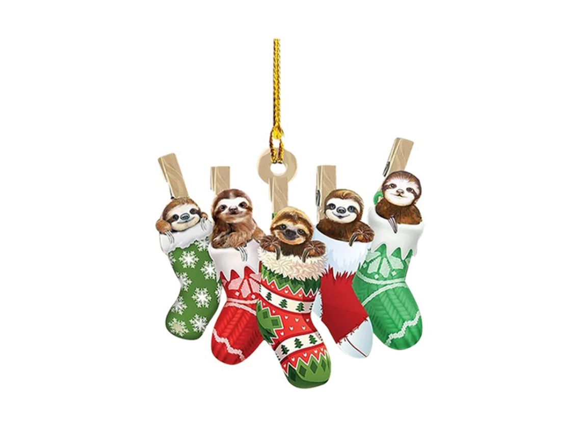 Colgante de madera - Adornos navideños con forma de animales RNEMITERY