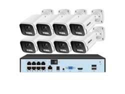 Sistema de cámaras de seguridad, resolución 4K, visión nocturna a color con IA, NVR de 8 canales y 8 cámaras, sin OEM