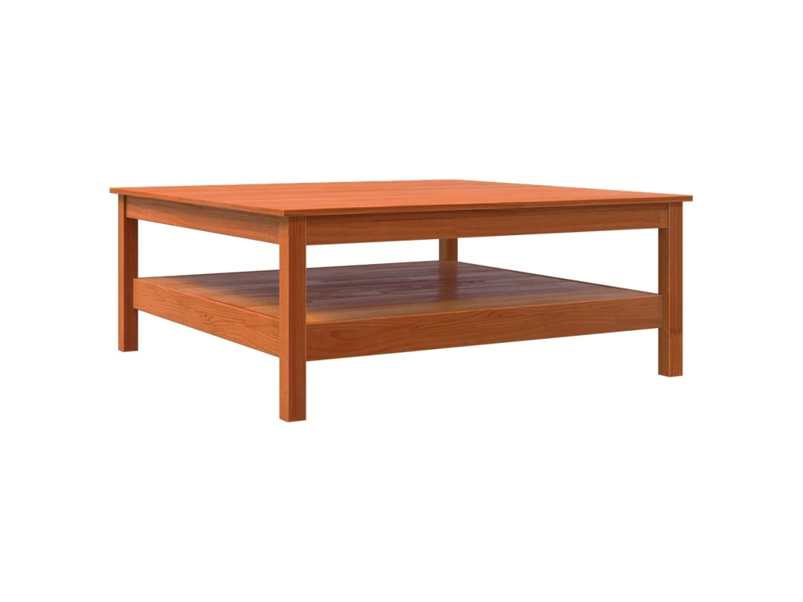 Maison Exclusive - Mesa De Centro Madera Maciza De Pino Marrón Cera 100x100x40 Cm