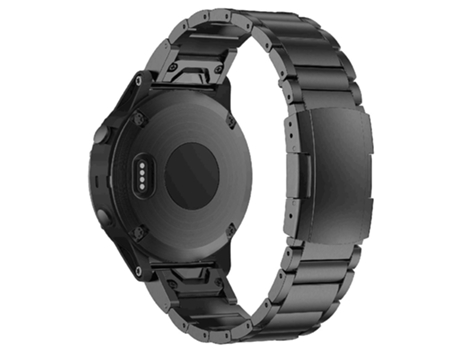 Correa de acero de titanio 3 cuentas de acero titanio 22mm liberación rápida para Garmin Descent G1/Fenix 7/6 Pro/5 Plus - negro