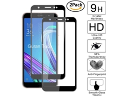Protector Cristal Templado Asus Zenfone MAX M1 ZB555KL HONGWE. Cobertura Completa Negro