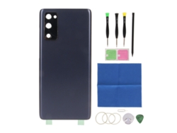 Cambio De Tapa De Vidrio Trasera Del Teléfono Con Marco De Cámara Preinstalado Para Samsung Galaxy S20 Fe 5g G781 Azul