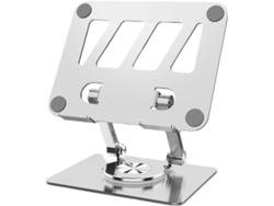 Elegante Soporte Metálico Para Teléfonos, Tabletas Y Ordenadores Portátiles De Hasta 23 Cm De Altura.