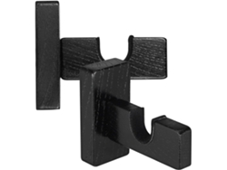 Soporte Horizontal Pared Palos Hockey Fabricado Madera Oscura Ahorra Espacio Resistente Guardar Exhibir Ideal