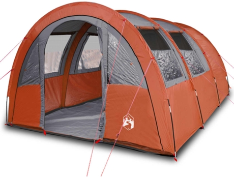 Tienda de campaña para 4 personas VIDAXL impermeable gris y naranja