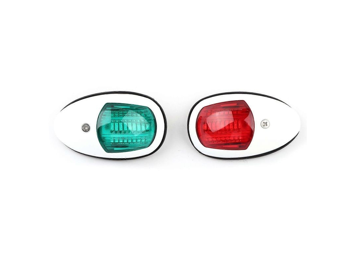 Luz De Navegación Impermeable Para Embarcaciones, Led Rojo Y Verde, 2 Unidades, Dc12v 3w