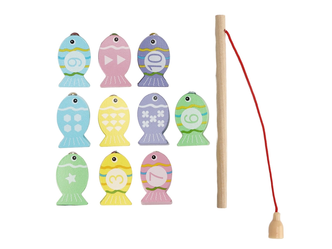 2026-juego De Pesca Magnética Para Niños Bloques De Madera Números Juguete De Educación Temprana Regalo Tipo A