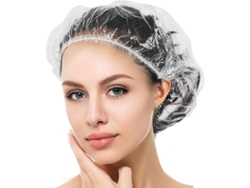 100 Gorros De Ducha Desechables De Plástico Impermeables Con Elástico Ajustable Para El Hogar, Hoteles Y Salones De Belleza.