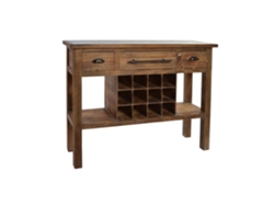 Consola Madera Botellero 120x35x95cm
