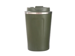 Taza Térmica De Acero Inoxidable 304 Con Tapa De Cierre De Seguridad, 380 Ml, Portátil Para Café, Uso En La Oficina, Verde