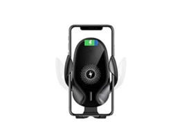 Cargador Carro Sem Carregamento Rápido Qi Montagem Ventilação YIZHOOD Negro