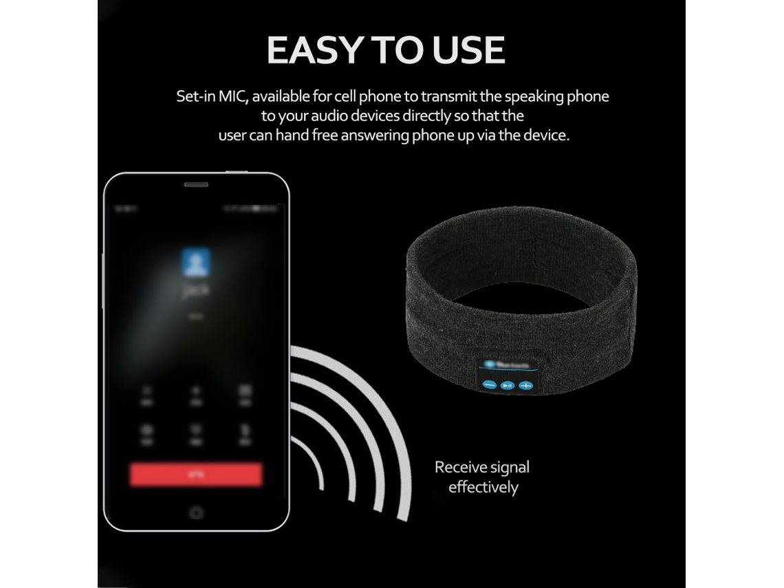 Danu2026-diadema De Música Bt Para Dormir Con Altavoces Tejida Headband Auricular