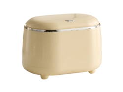 Lixo De Mesa Mini Cesto Com Tampa Boca Grande Abs Amarelo Para Escritório E Mesa