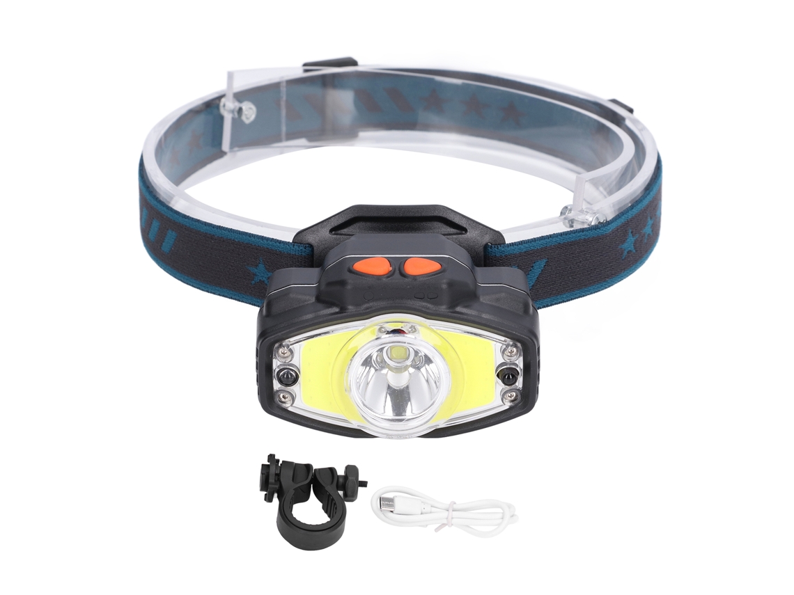 Linterna Frontal Cob De Alto Brillo Con Inducción, Carga Usb, Resistente Al Agua Para Acampar.