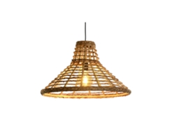 Lampara Techo Ratán Natural Marron 56x56x34cm