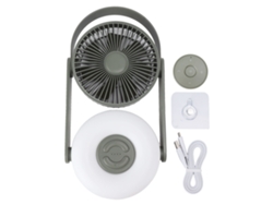 Ventilador De Pared/mesa Led Con Luz Nocturna, 10000 Mah, Control Remoto, Oscilación De 110°, Verde.