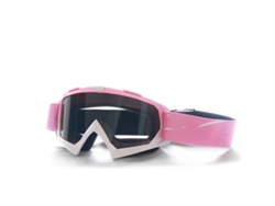 Gafas deportivas Csyy HD para ciclismo, esquí y deportes al aire libre (montura rosa y blanca, lentes grises)