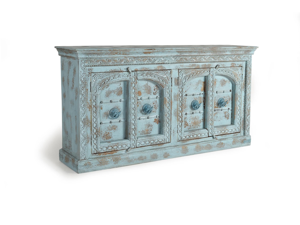 Mueble con 4 Puertas en Madera de Manglar Azul 100X190X45 GINER Y COLOMER
