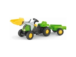 Conjunto de Tractor ROLLYTOYS Kid con Remolque y Cargador Verde