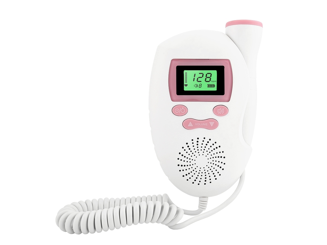 Monitor Fetal Prenatal 2.5 Mhz Detector De Batimentos Cardíacos Bebê Com Display Lcd