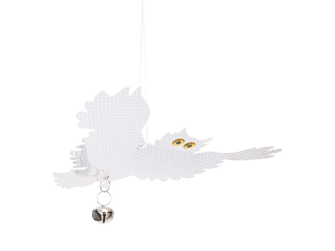 Repelente de aves con forma de búho y efecto reflectante. Sin marca.