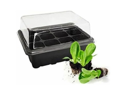 Paquete De 5 Bandejas Para Semilleros, Invernadero En Miniatura Para Germinación Con Tapa, 12 Agujeros