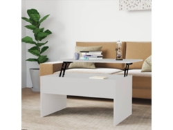 Mesa de Centro de Apoyo 80X50,5X41,5 Cm Madera Procesada Blanco