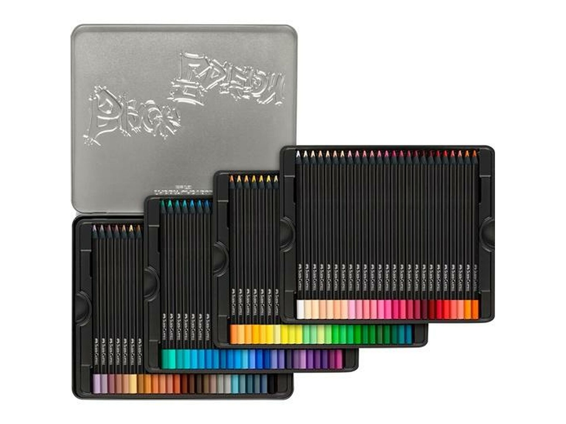 Lápices de colores FABER-CASTELL Black Edition Estuche metálico 100 Piezas Multicolor