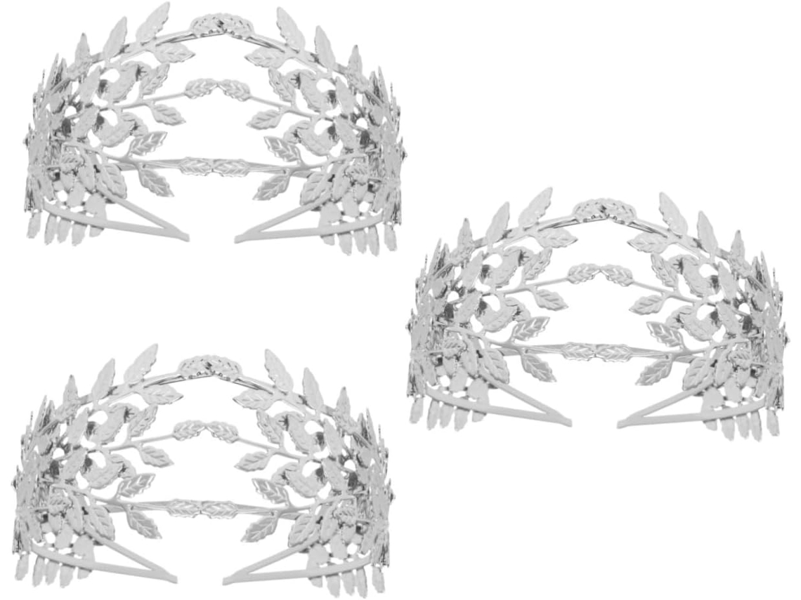 Conjunto De Diadema De 3 Piezas Con Diseño De Hojas: Elegante Accesorio De Boda Para Mujeres Y Niñas Para Fotos Y
