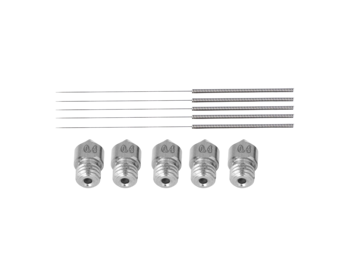 Kit De 12 Agujas Limpiadoras Para Boquilla Extruder Mk8 0.4mm Hilo Macho M6 Accesorios Impresora 3d