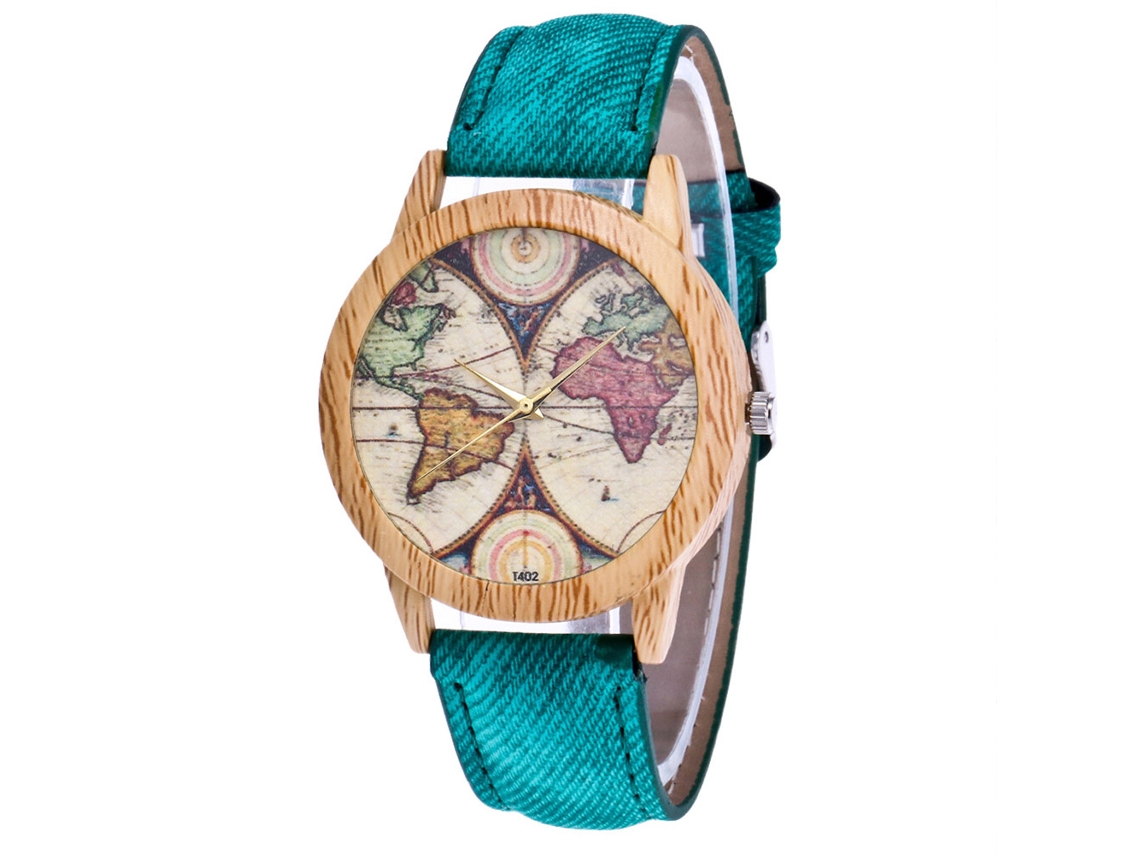 Reloj De Pulsera De Cuarzo Verde Retro Con Diseño Vaquero Unisex Zhoulianfa