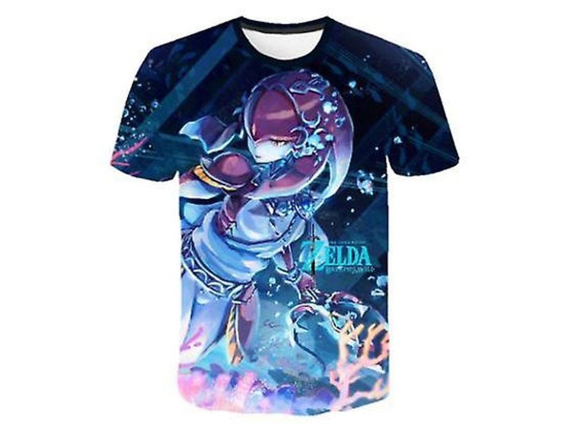 Camiseta de manga corta para niños y niñas, estampado 3D de anime Zelda