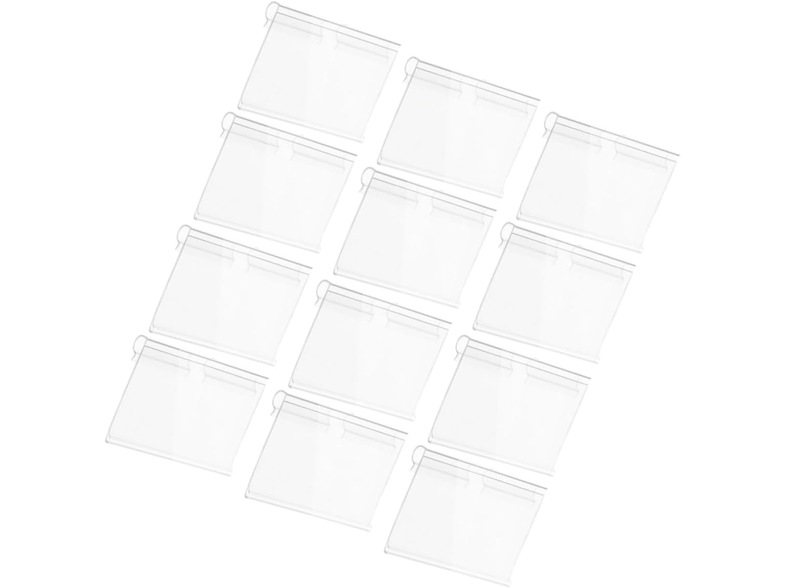Juego de 50 soportes transparentes de PVC para tarjetas de visita y carteles, protectores Vayotoy