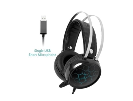 Auriculares Profesional 7.1 Gaming Surround Sound Usb con micrófono para computadora PC Xbox One Ps4 Rgb Light 7.1 Micrófono corto