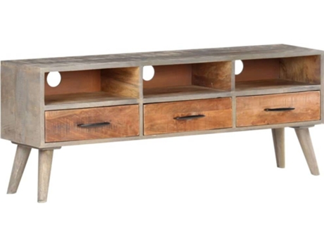 Mueble para la televisión VIDAXL Gris Madera (130x35x51 cm)