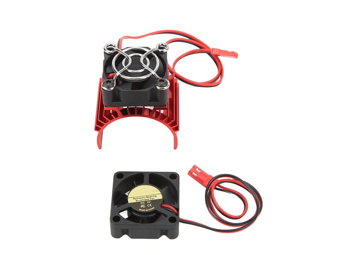 Disipador De Calor Y Conjunto De Ventilador Para Motor Hobbyfans De Aluminio Y Plástico Para F540 550 3650 3660 Rojo