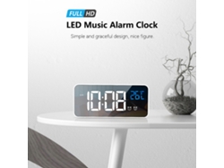 Reloj Despertador Digital Led Con Termómetro, 2 Alarmas, Función De Repetición, Brillo Ajustable, Carga Usb, Ideal Para El Dormitorio, El Escritorio O La Oficina.