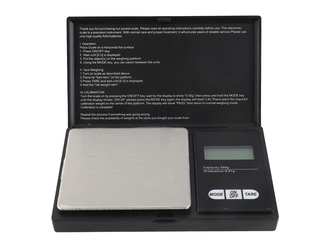 Balanza Digital De Bolsillo De Alta Precisión Para Joyería Y Alimentos Con Fácil Lectura.