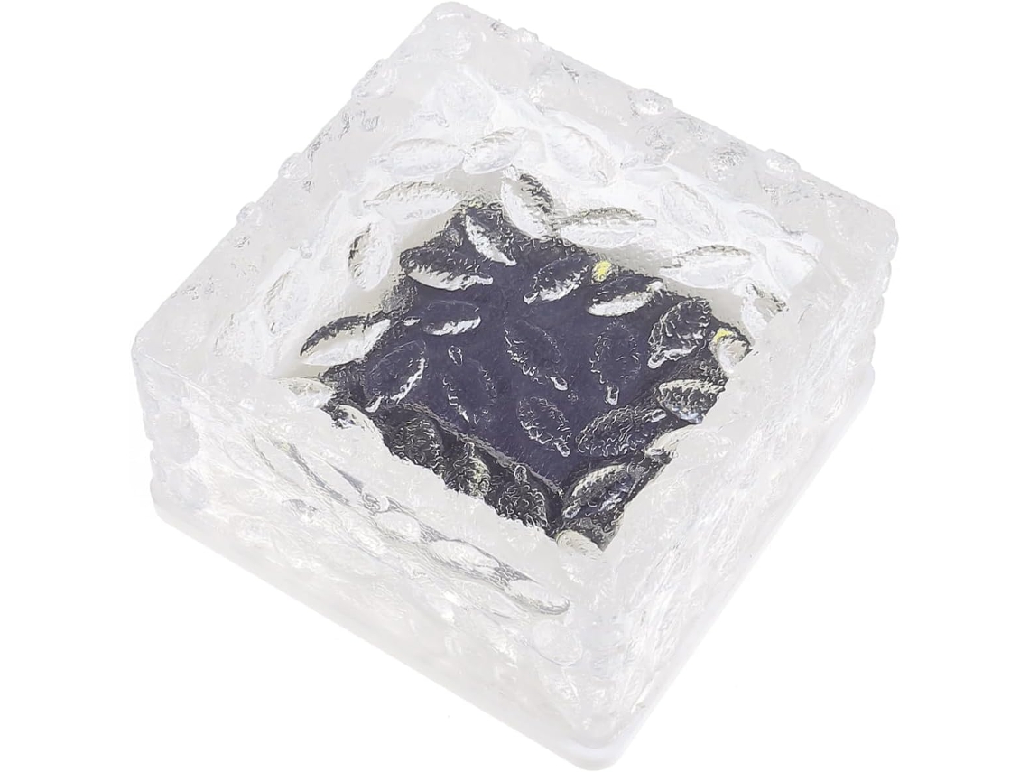 Lámpara Solar De Jardín Con Forma De Cubo De Hielo, Luz Decorativa Solar Para Patio O Jardín.