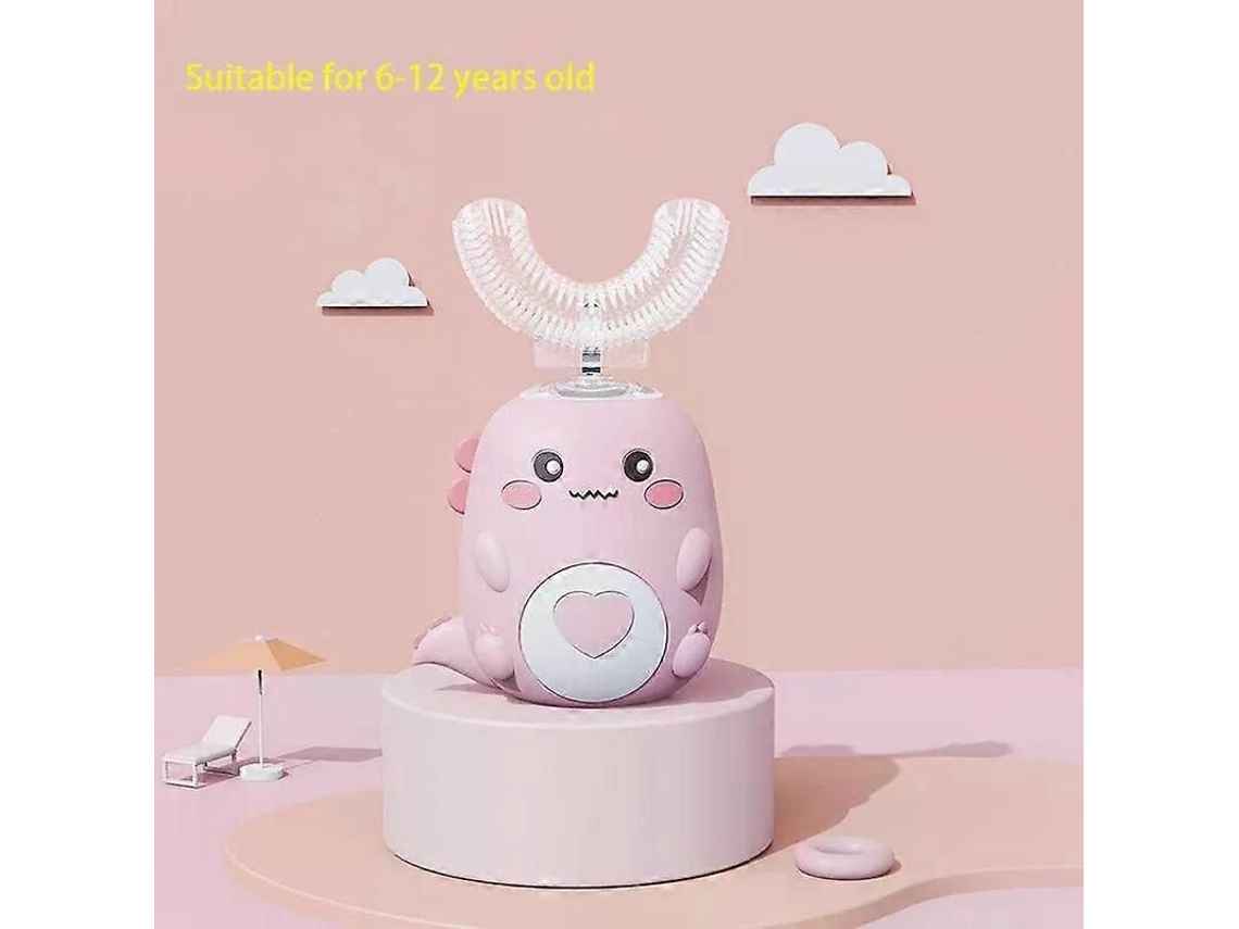 Escova De Dentes Elétrica Infantil Em Formato De U, 360 Graus, Inteligente, Com Desenho Animado, Feita De Silicone, Automática E Recarregável, Co