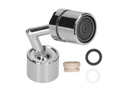 Aireador De Grifo Giratorio Universal De 720° Con Filtro Antisalpicaduras Y Rosca Hembra De Acero Inoxidable De 22 Mm.