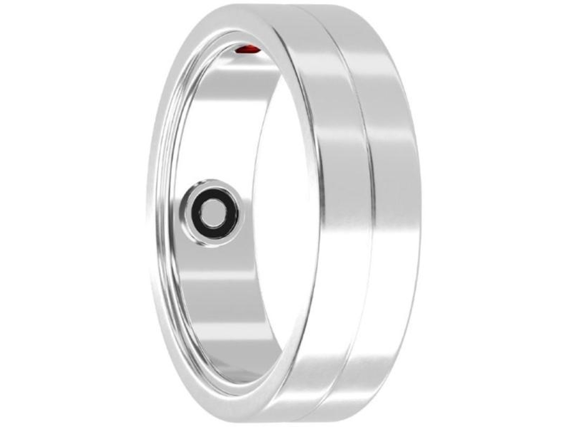Anillo inteligente MAXCOM Mr100, talla 11, 65 mm, Ø20,7 mm, notificaciones, frecuencia cardíaca, plateado