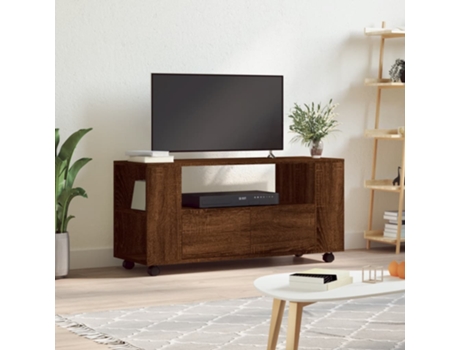 MAISON EXCLUSIVE Mueble para TV madera de ingeniería roble marrón 102x34,5x43 cm