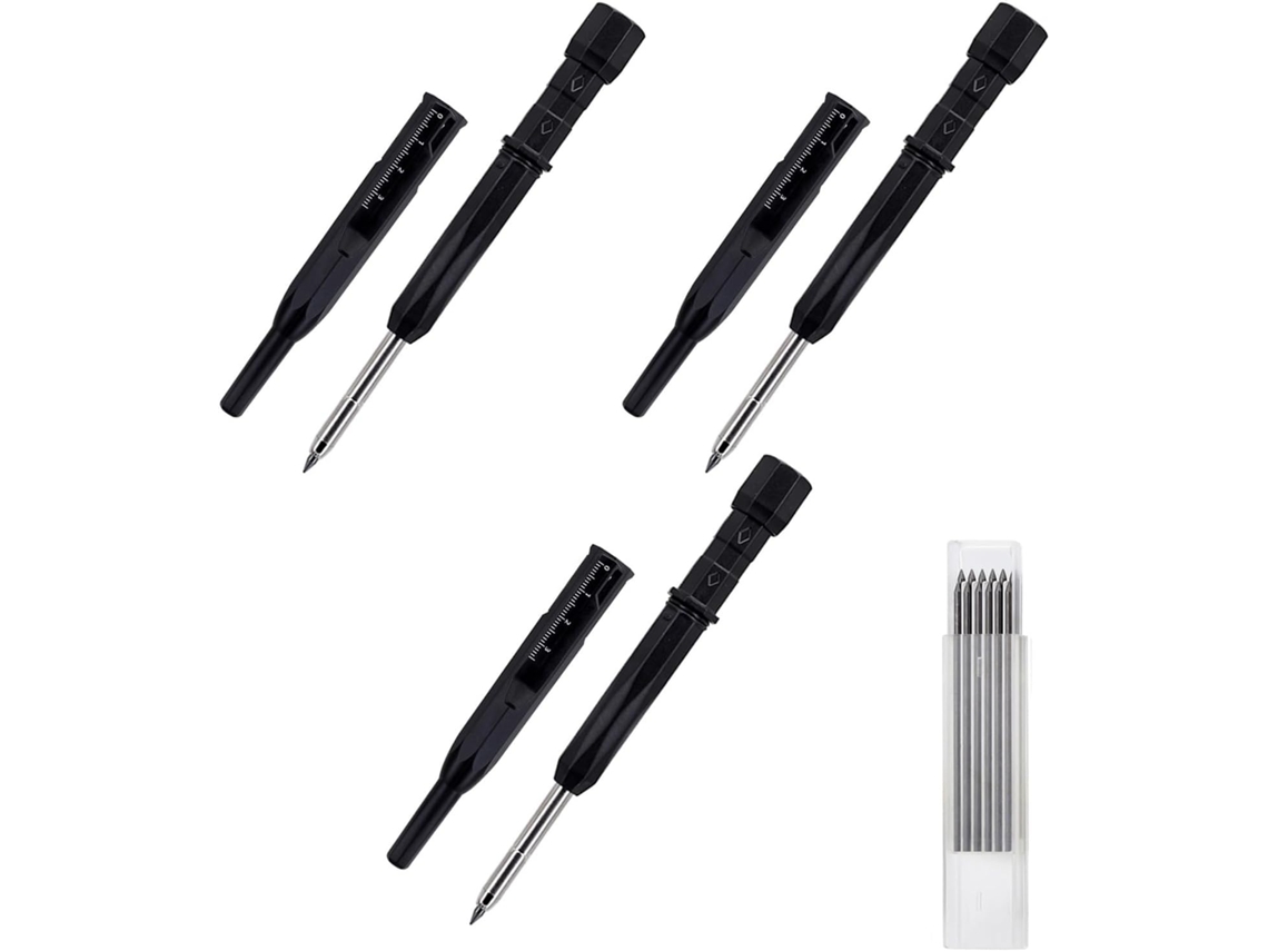 Juego De 3 Lápices Marcadores Con Agujeros De 2,8 Mm De Profundidad, Punta Metálica Con 12