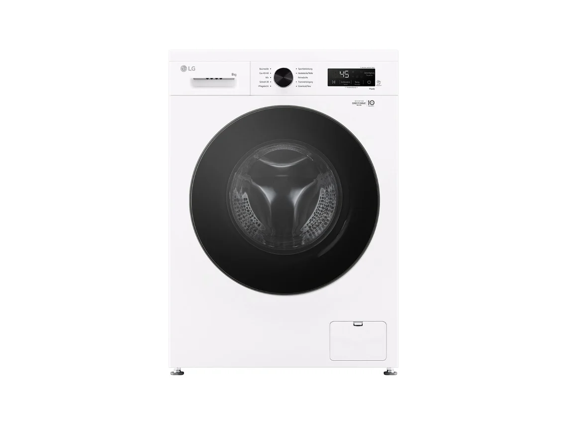 Lavadora LG F4WB308Y de carga frontal, 8 kg, 1400 rpm, blanca