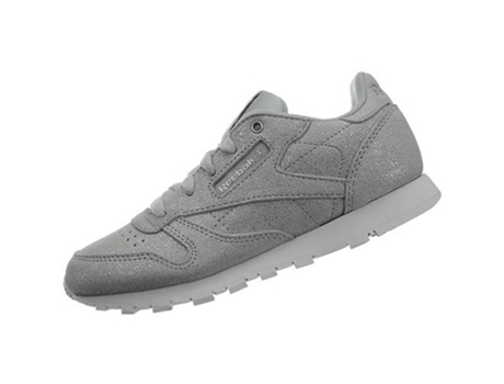 Zapatillas Deportivas REEBOK Classic Leather Kids Niños (Gris, Plateado -Material Sintético -33)