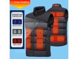 2xl Tengoo Hv-11 Colete Térmico 11 Áreas Jaqueta Aquecida Inverno Aquecedor Elétrico Usb Masculino Corporal
