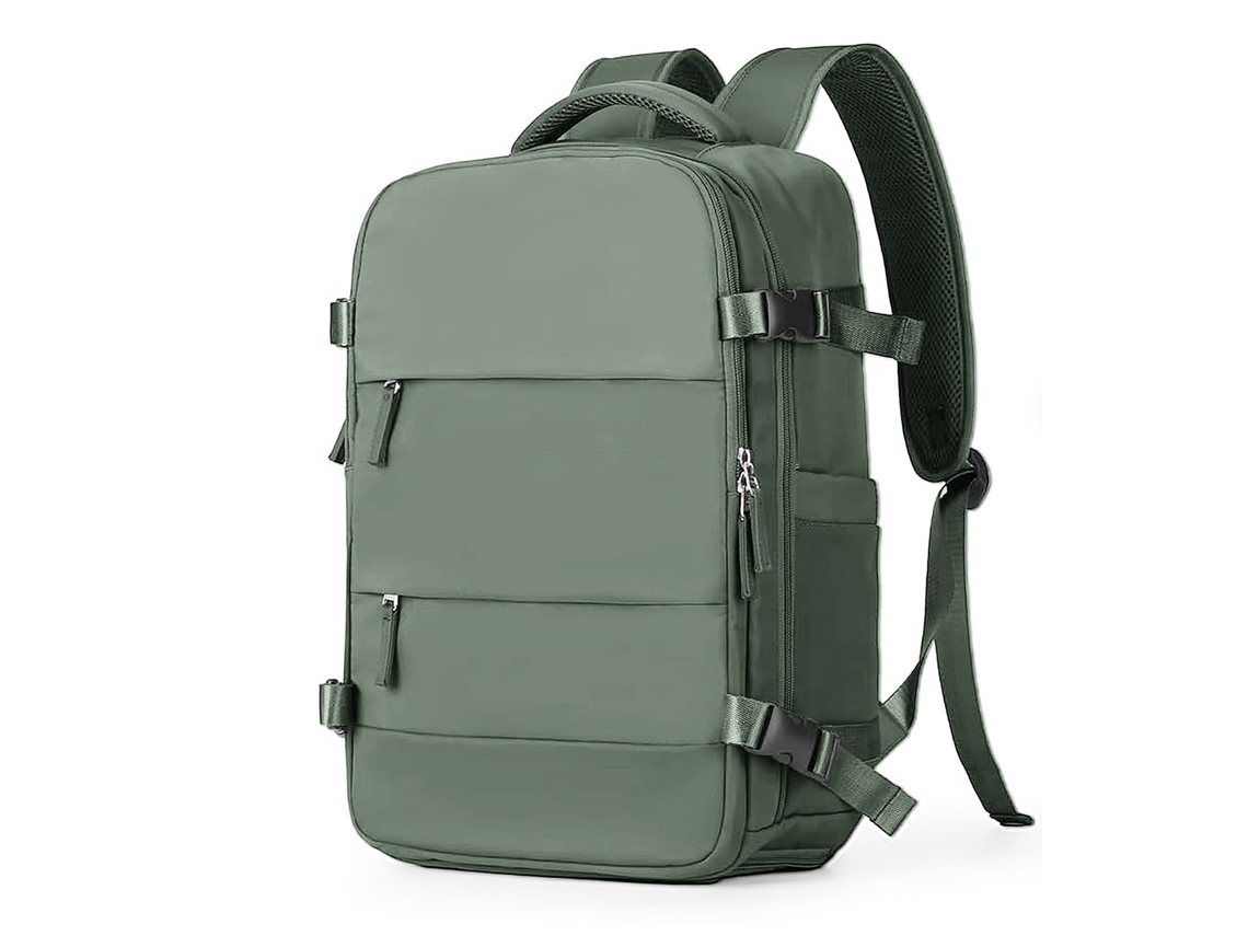 Mochila de cabina de viaje de gran capacidad con múltiples compartimentos. Ideal para zapatos, ropa y portátil.