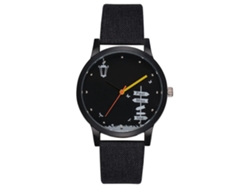 Reloj Hombre Gaiety Moda Dial Redondo Analógico De Cuarzo Pulsera Negro