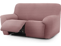 Funda de Sofá Relax Extensible 2 Plazas Derecha EYSA Premium Jaz Tejido Multielástico (200 x 70 x 120 cm - Poliéster y Algodón - Rosa)